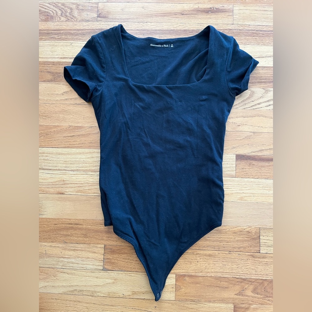 Abercrombie & Fitch Black Square Neck Bodysuit